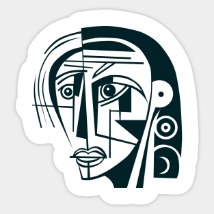 Cubist Woman Sticker